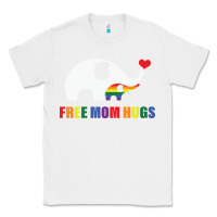 White free mom hugs pride elephant rainbow Classic Tee - linhVisuals