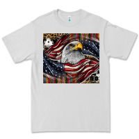 Dove Grey American eagle Premium Tee - CowhideDigitalArt