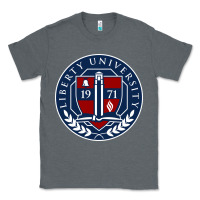 Charcoal Heather liberty university seal Classic Tee - linhVisuals