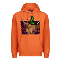 Carrot highland cow halloween Premium Hoodie - RanaPortraitStore