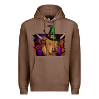 Chestnut highland cow halloween Premium Hoodie - RanaPortraitStore