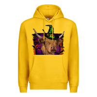 Lemon highland cow halloween Premium Hoodie - RanaPortraitStore