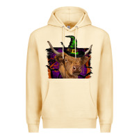 Pina Colada highland cow halloween Premium Hoodie - RanaPortraitStore
