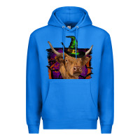 True Royal highland cow halloween Premium Hoodie - RanaPortraitStore