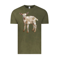 Vintage Olive Baby Saanen Goat Vintage Tee - LillyAllenDesigns