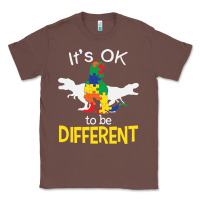 Chestnut it’s ok to be different autism dinosaur Classic Tee - linhVisuals