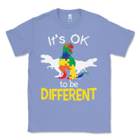 Colony Blue it’s ok to be different autism dinosaur Classic Tee - linhVisuals