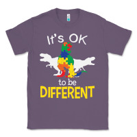 Lavender it’s ok to be different autism dinosaur Classic Tee - linhVisuals