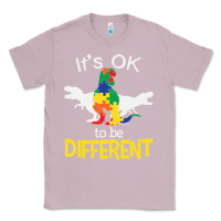 Lilac it’s ok to be different autism dinosaur Classic Tee - linhVisuals
