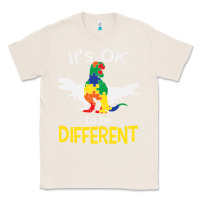 Natural it’s ok to be different autism dinosaur Classic Tee - linhVisuals