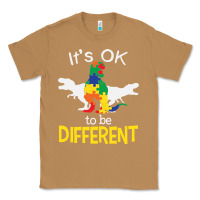 Toasted Coconut it’s ok to be different autism dinosaur Classic Tee - linhVisuals