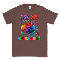 Chestnut ask me about neurodiversity Classic Tee - FaDigitalArtStudio
