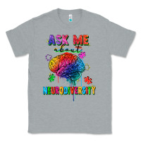 Heather Grey ask me about neurodiversity Classic Tee - FaDigitalArtStudio