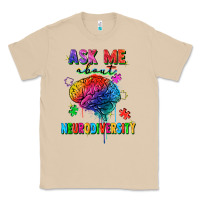 Mushroom ask me about neurodiversity Classic Tee - FaDigitalArtStudio