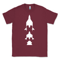 Burgundy Virgin Galactic Evolution Classic Tee - linhVisuals