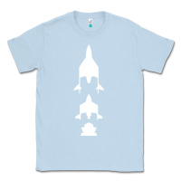 Dusty Blue Virgin Galactic Evolution Classic Tee - linhVisuals