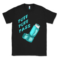 Black puff puff pass inhaler Classic Tee - linhVisuals