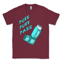 Burgundy puff puff pass inhaler Classic Tee - linhVisuals