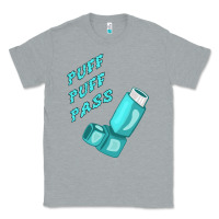 Heather Grey puff puff pass inhaler Classic Tee - linhVisuals
