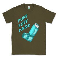 Army Green puff puff pass inhaler Classic Tee - linhVisuals