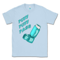 Dusty Blue puff puff pass inhaler Classic Tee - linhVisuals
