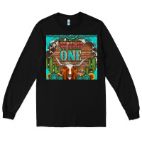 Black wild one longhorn gemstones cactus and sunflowers Long Sleeve Tee - Artiststas