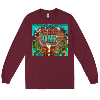 Burgundy wild one longhorn gemstones cactus and sunflowers Long Sleeve Tee - Artiststas