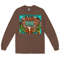 Chestnut wild one longhorn gemstones cactus and sunflowers Long Sleeve Tee - Artiststas