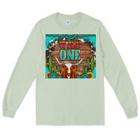 Matcha wild one longhorn gemstones cactus and sunflowers Long Sleeve Tee - Artiststas