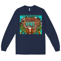 Navy wild one longhorn gemstones cactus and sunflowers Long Sleeve Tee - Artiststas