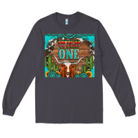 Smoke wild one longhorn gemstones cactus and sunflowers Long Sleeve Tee - Artiststas