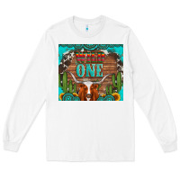 White wild one longhorn gemstones cactus and sunflowers Long Sleeve Tee - Artiststas