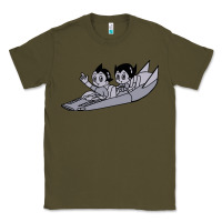 Army Green newastro boy and uran Classic Tee - linhVisuals