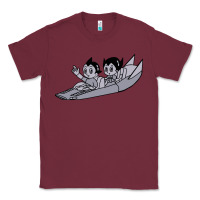 Burgundy newastro boy and uran Classic Tee - linhVisuals