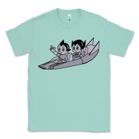 Seafoam newastro boy and uran Classic Tee - linhVisuals