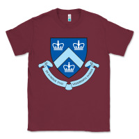 Burgundy columbia university shield Classic Tee - linhVisuals