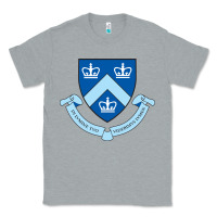 Heather Grey columbia university shield Classic Tee - linhVisuals