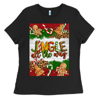 Black Christmas Jingle All The Way Ladies Tee - Artiststas