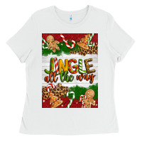 White Christmas Jingle All The Way Ladies Tee - Artiststas