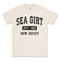 Natural womens sea girt new jersey nj vintage sports design black design v nec Classic Tee - linhVisuals
