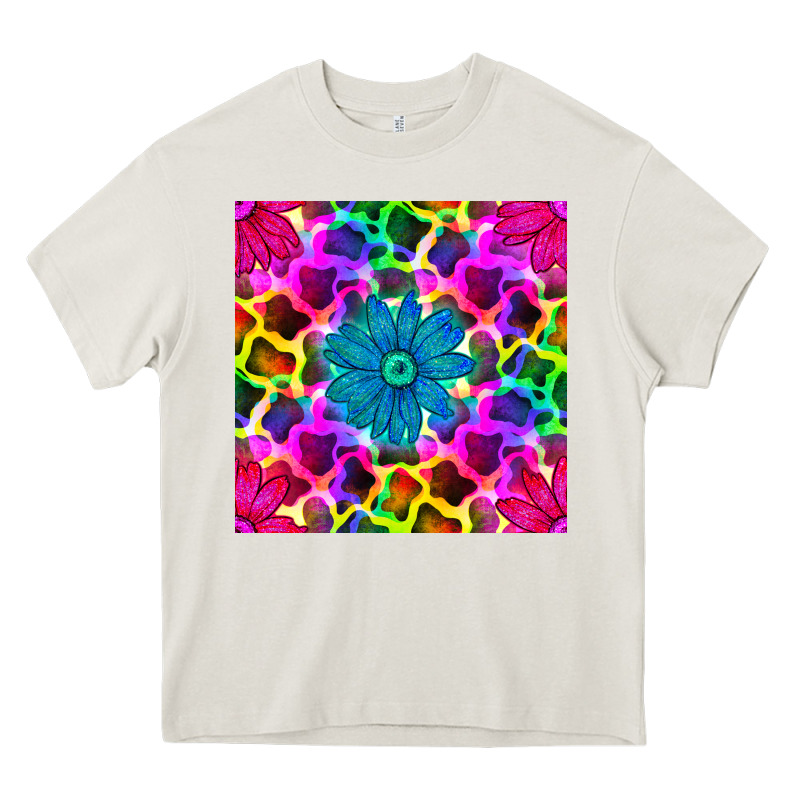 Neon Cowhide With Flower Seamless Pattern Heavy Core Tee by BundleAndBundleShop | Teevron