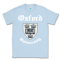 Dusty Blue vintage oxford university 80s 90s Classic Tee - linhVisuals