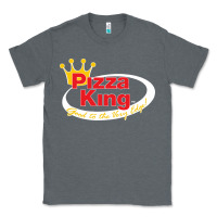 Charcoal Heather pizza king cowboy Classic Tee - linhVisuals