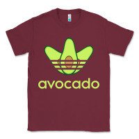 Burgundy newavocado originals three stripes Classic Tee - linhVisuals