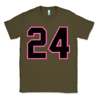 Army Green number 24 sports jersey athlete fan pink black lucky number t shirt Classic Tee - linhVisuals