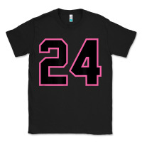 Black number 24 sports jersey athlete fan pink black lucky number t shirt Classic Tee - linhVisuals