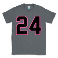 Charcoal Heather number 24 sports jersey athlete fan pink black lucky number t shirt Classic Tee - linhVisuals