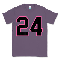 Lavender number 24 sports jersey athlete fan pink black lucky number t shirt Classic Tee - linhVisuals
