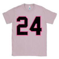 Lilac number 24 sports jersey athlete fan pink black lucky number t shirt Classic Tee - linhVisuals