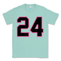 Seafoam number 24 sports jersey athlete fan pink black lucky number t shirt Classic Tee - linhVisuals
